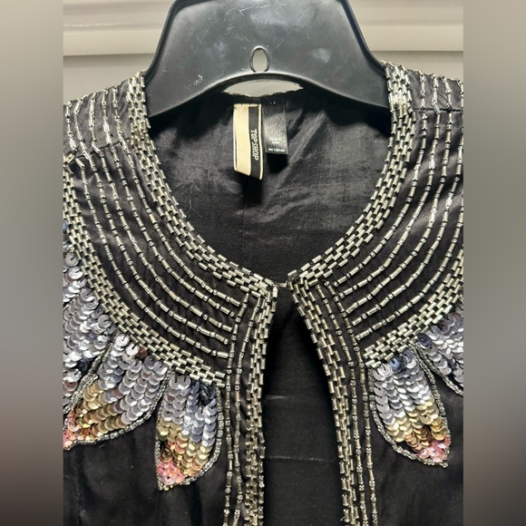 Topshop 100% Silk Beaded Embellished Jacket - Picture 2 of 7